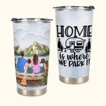 Henkilökohtainen Home Is Where We Park It Camping Quotes Family 20oz Tumbler kuumille ja kylmille juomille päivittäiseen käyttöön