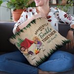 Henkilökohtainen Ilmeisesti olemme ongelmia yhdessä Kuka tiesi heittää tyynyn kansi Camping lahja pariskunnalle Kodin sisustus