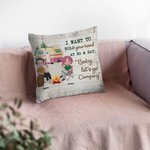 Personalized I Want To Hold Your Hand At 80 And Say Baby Let's Go Camping Throw Pillow Cover Anniversary Gift for Camping Couple Home Decoration