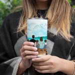 Gepersonaliseerde Zee Strand Familie met Huisdier Camping Quotes 20oz Tumbler Vakantie voor Warme en Koude Dranken Verjaardagscadeau Verjaardagscadeau