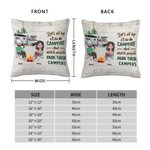 Personalisierte Let's Sit By The Campfire And Watch People Park Their Campers Throw Pillow Cover Birthday Gift for Camping Couple Home Decoration