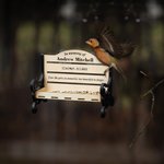 Personalised Memorial Bench Bird Feeder with Suction Cups Yard Porch Decoration Sympathy Gift
