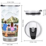 Henkilökohtainen Home Is Where We Park It Camping Quotes Family 20oz Tumbler kuumille ja kylmille juomille päivittäiseen käyttöön