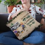 Henkilökohtainen aviomies ja vaimo Camping Partners for Life heittää tyynyn kansi syntymäpäivälahja Camping Couple Home Decoration