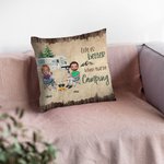 Henkilökohtainen Life Is Better When You're Camping Throw Pillow Cover Syntymäpäivä Anniversary Gift for Camping Couple Home Decoration