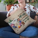 Personalisierte Ehemann und Frau Camping Partner für das Leben Throw Kissenbezug Geschenk für Camping Paar Wohnzimmer Dekoration