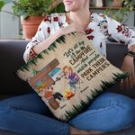 Personalisierte Let's Sit By The Campfire And Watch People Park Their Campers Throw Pillow Cover Gift for Camping Couple Home Decoration