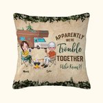 Henkilökohtainen Ilmeisesti olemme ongelmia yhdessä Kuka tiesi heittää tyynyn kansi syntymäpäivälahja leirintäalueelle pari kodin sisustus