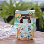 Vaso de vino personalizado I Love You To The Beach And Back 12oz para vino café cócteles cava Regalo para las mejores amigas