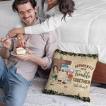 Henkilökohtainen Ilmeisesti olemme ongelmia yhdessä Kuka tiesi heittää tyynyn kansi syntymäpäivälahja leirintäalueelle pari kodin sisustus