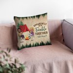 Henkilökohtainen Ilmeisesti olemme ongelmia yhdessä Kuka tiesi heittää tyynyn kansi Camping lahja pariskunnalle Kodin sisustus