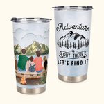 Personalisierte Familie Abenteuer ist da draußen finden wir es Camping Zitate 20oz Tumbler Urlaub für den täglichen Gebrauch Familie Geburtstag Gesche
