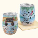 Vaso de vino personalizado I Love You To The Beach And Back 12oz para vino café cócteles cava Regalo para las mejores amigas