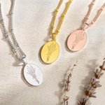 Personalised It's Coming Up Lavender Engraved Necklace for Her Birthday Anniversary Mother's Day Wedding Gift