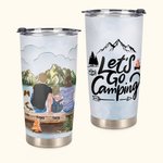 Henkilökohtainen Perhe ja koirat Mennään leirintäalueelle lainaus 20oz Tumbler kuumille ja kylmille juomille Suuri lahja syntymäpäivälahjaksi perheelle