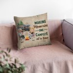 Henkilökohtainen Making Memories One Campsite At A Time Throw tyynyn kansi Syntymäpäivä Vuosipäivä Lahja Camping Pariskunta Sohva Decor