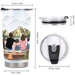 Henkilökohtainen Perhe Koira Nukkua Tähtien alla Camping lainausmerkit 20oz Tumbler Loma Syntymäpäivä Vuosipäivä Lahja Perhe Ystävät Lemmikkieläinten ystäville Lovers