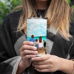 Henkilökohtainen perhe seikkailu Camping lainausmerkit meri Beach 20oz Tumbler kuuma ja kylmä juomat vuosipäivä lahja syntymäpäivä lahja