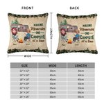 Personalized Making Memories One Campsite At A Time Throw Pillow Cover Birthday Anniversary Gift for Camping Couple Home Decoration