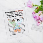Personalised Partners in Crime Just Remember If We Get Caught I'm Deaf and You Don't Speak English Acrylic Plaque Best Friend Gift