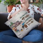 Henkilökohtainen aviomies ja vaimo Camping Partners for Life heittää tyynyn kansi Camping lahja pariskunnalle Wife Home Decoration