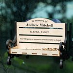 Personalised Memorial Bench Bird Feeder with Suction Cups Yard Porch Decoration Sympathy Gift
