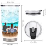 Henkilökohtainen meri Me Park Camping lainausmerkit Perhe lemmikkieläinten kanssa 20oz Tumbler päivittäiseen käyttöön Syntymäpäivälahja Vuosipäivä lahja