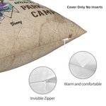 Henkilökohtainen Istutaan leirinuotion äärellä ja katsellaan, miten ihmiset pysäköivät leirintäautojaan heittää tyynynpäällinen syntymäpäivälahja leirintäalueelle pariskunnalle huoneen sisustus