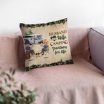 Henkilökohtainen aviomies ja vaimo Camping Partners for Life heittää tyynyn kansi syntymäpäivälahja Camping Couple Home Decoration
