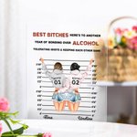 Personalized Best Bitches Tolerating Idiots And Keeping Each Other Sane Acrylic Plaque Best Friend Gift Home Decoration