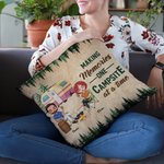 Personalised Making Memories One Campsite At A Time Throw Pillow Cover Christmas Birthday Gift for Camping Lover Home Sofa Decor