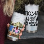 Henkilökohtainen Home Is Where We Park It Camping Quotes Family 20oz Tumbler kuumille ja kylmille juomille päivittäiseen käyttöön