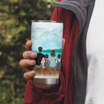 Gepersonaliseerde Zee Strand Familie met Huisdier Camping Quotes 20oz Tumbler Vakantie voor Warme en Koude Dranken Verjaardagscadeau Verjaardagscadeau