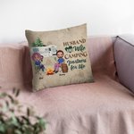 Personalisierte Ehemann und Frau Camping Partner für das Leben Throw Kissenbezug Geschenk für Camping Paar Wohnzimmer Dekoration