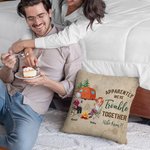 Henkilökohtainen Ilmeisesti olemme ongelmia yhdessä Kuka tiesi heittää tyynyn kansi syntymäpäivä vuosipäivä lahja leirintäalueelle pari kodin sisustus