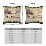 Henkilökohtainen Life Is Better When You're Camping Throw Pillow Cover Syntymäpäivä Anniversary Gift for Camping Couple Lover Sofa Decor