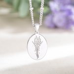 Personalised It's Coming Up Lavender Engraved Necklace for Her Birthday Anniversary Mother's Day Wedding Gift