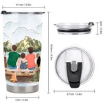 Personalisierte Familie Abenteuer ist da draußen finden wir es Camping Zitate 20oz Tumbler Urlaub für den täglichen Gebrauch Familie Geburtstag Gesche
