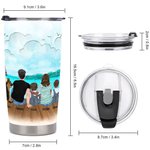 Gepersonaliseerde Zee Strand Familie met Huisdier Camping Quotes 20oz Tumbler Vakantie voor Warme en Koude Dranken Verjaardagscadeau Verjaardagscadeau