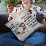 Personalisierte Let's Sit By The Campfire And Watch People Park Their Campers Throw Pillow Cover Birthday Gift for Camping Couple Home Decoration