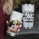 Henkilökohtainen Perhe Koira Nukkua Tähtien alla Camping lainausmerkit 20oz Tumbler Loma Syntymäpäivä Vuosipäivä Lahja Perhe Ystävät Lemmikkieläinten ystäville Lovers