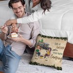 Henkilökohtainen Life Is Better When You're Camping Throw Pillow Cover Syntymäpäivälahja Camping Couple Wife Home Decoration