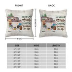 Henkilökohtainen aviomies ja vaimo Camping Partners for Life heittää tyynyn kansi Camping lahja pariskunnalle Wife Home Decoration