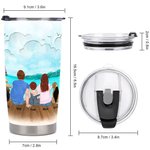 Henkilökohtainen perhe seikkailu Camping lainausmerkit meri Beach 20oz Tumbler kuuma ja kylmä juomat vuosipäivä lahja syntymäpäivä lahja