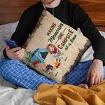 Henkilökohtainen Making Memories One Campsite At A Time heittää tyynyn kansi Camping Couple lahja Home Decoration