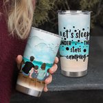 Gepersonaliseerde Zee Strand Familie met Huisdier Camping Quotes 20oz Tumbler Vakantie voor Warme en Koude Dranken Verjaardagscadeau Verjaardagscadeau