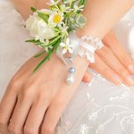 Personalizado Azul Perla de Agua Dulce Plata de Ley Algo Azul Charm for Bridal Shoes Bouquet Garter Wedding Gown Accessory