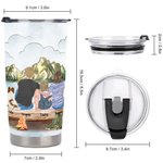 Henkilökohtainen Perhe ja koirat Mennään leirintäalueelle lainaus 20oz Tumbler kuumille ja kylmille juomille Suuri lahja syntymäpäivälahjaksi perheelle