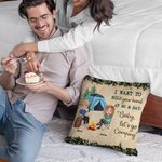 Henkilökohtainen Haluan pitää kättäsi 80 Camping pari Travel Life heittää tyynyn kansi syntymäpäivä vuosipäivä lahja pari Home Decoration