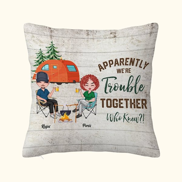 Personalizado Aparentemente Somos Problemas Juntos Quién Lo Sabía Funda Almohada Cumpleaños Regalo de Navidad Decoración del Hogar